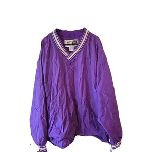 Vtg The Rock Exclusive Pullover Purple Men's Size XXL Lined Windbreaker Jacket